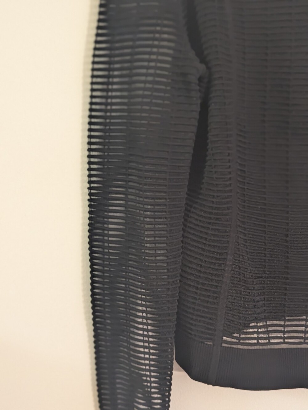 Ted Baker London Black Sheer Ladder Knit Openwork Sweater Size 3 US 8 - Picture 3 of 8